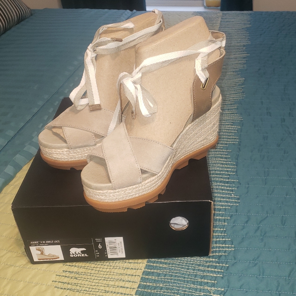 Sorel Womens Joanie II Ankle-Strap Lace-Up Sandals - Picture 4 of 7